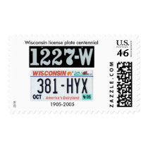Wisconsin License Plate Centennial Stamps