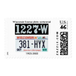 Wisconsin License Plate Centennial Stamps