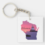Wisconsin Lighthouse Key Chain Acrylic Key Chain