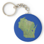 Wisconsin Map Keychain