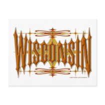Wisconsin Metal Postcards