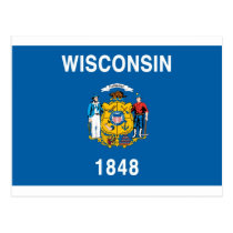 Wisconsin  Official State Flag postcards