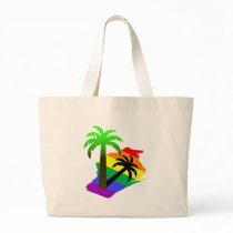 Wisconsin Palm Tree Canvas Bags