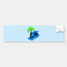 Wisconsin Palm Tree Bumper Sticker
