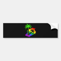 Wisconsin Palm Tree Bumper Stickers