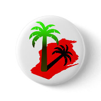 Wisconsin Palm Tree Pinback Buttons