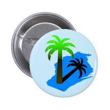 Wisconsin Palm Tree Pinback Button