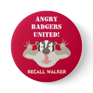 Wisconsin Politics_Angry Badgers United_Recall button