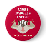 Wisconsin Politics_Angry Badgers United_Recall Buttons