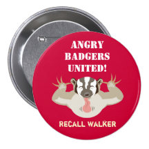 Wisconsin Politics_Angry Badgers United_Recall Buttons