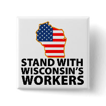Wisconsin Protests Pinback Buttons