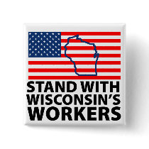 Wisconsin Protests Pinback Button