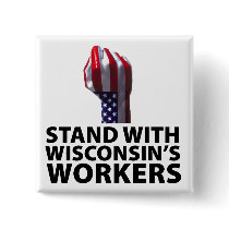 Wisconsin Protests Button