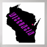 Wisconsin purple black posters