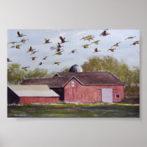 Wisconsin Sand Cranes- poster