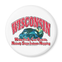 Wisconsin Snowmobile magnets by klclewis Wisconsin Snowmobile magnets