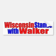 Wisconsin stands with Walker Bumper Sticker