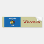 Wisconsin State Flag Bumper Sticker
