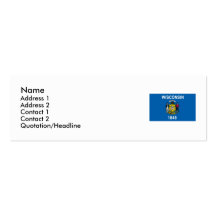 Wisconsin State Flag Business Card Template