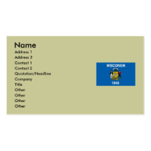 Wisconsin State Flag Business Card Template
