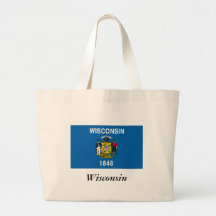 Wisconsin State Flag Canvas Bag