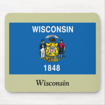 Wisconsin State Flag Mouse Pads