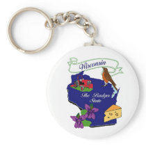 Wisconsin State Keychain