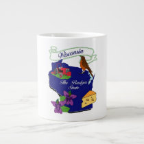Wisconsin State Mug (3) styles Extra Large Mugs