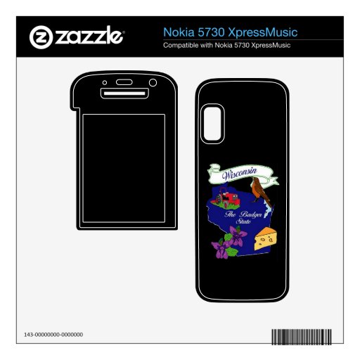 Wisconsin State Zazzle Skin Nokia 5730 Skin