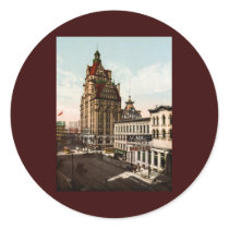 Wisconsin Street Milwaukee Round Sticker