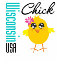 Wisconsin USA Chick t-shirts