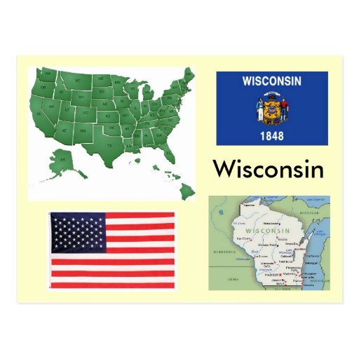 Wisconsin, USA Postcard Zazzle