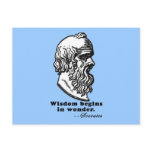 Wisdom Begins in Wonder Socrates Quote Tshirt Postcard