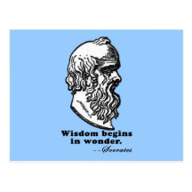 Wisdom Begins in Wonder Socrates Quote Tshirt Postcard