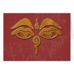 wisdom eyes - gold greeting cards