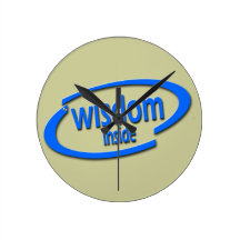 Wisdom Inside - Funny Intel Parody Round Clocks