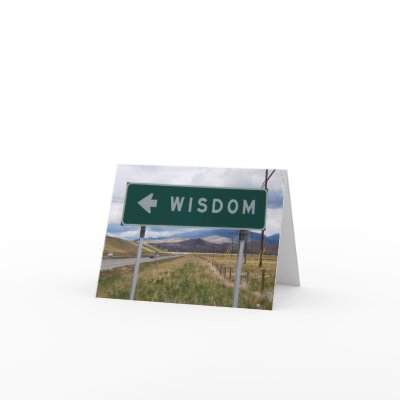 Wisdom Note Card by LaughingPug