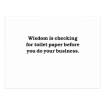 Wisdom (toilet paper check) postcards