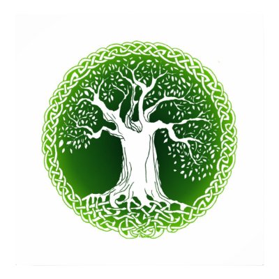 Wisdom Tree (green version) Print by IceFaerie