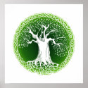 Wisdom Tree (green version) posters