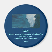 WISDOM, WILL AND STRENGTH REFRIGERATOR MAGNETS