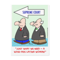 wise-ass latina woman sotomayor sonia supreme cour postcards