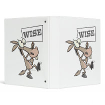 WISE ASS WISEASS FUNNY CARTOON DONKEY VINYL BINDER