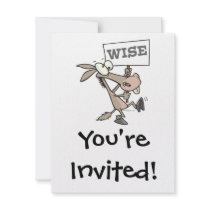 WISE ASS WISEASS FUNNY CARTOON DONKEY INVITE