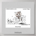 Wise Crack Owl Cartoon Funny Framed Poster
