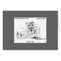Wise Crack Owl Cartoon Funny Greeting Card by beardiethor123 Wise Crack Owl Cartoon Funny Greeting Card