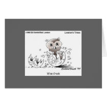 Wise Crack Owl Cartoon Funny Greeting Card