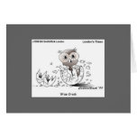 Wise Crack Owl Cartoon Funny Greeting Card