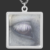 Wise Eye of a rescued draft horse necklaces