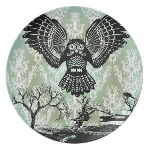Wise Guy. Creepy Owl Products. Party Plates